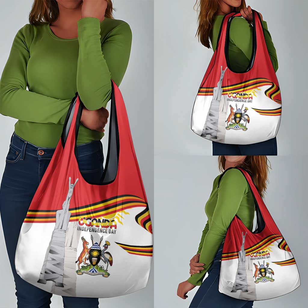 Uganda Independence Day Grocery Bag Independence Monument - African Pride