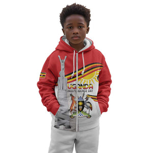 Uganda Independence Day Personalized Kid Hoodie Independence Monument - African Pride