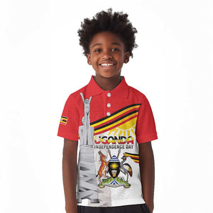 Uganda Independence Day Personalized Kid Polo Shirt Independence Monument - African Pride