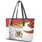 Uganda Independence Day Leather Tote Bag Independence Monument - African Pride