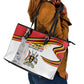Uganda Independence Day Leather Tote Bag Independence Monument - African Pride