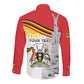Uganda Independence Day Personalized Long Sleeve Button Shirt Independence Monument - African Pride