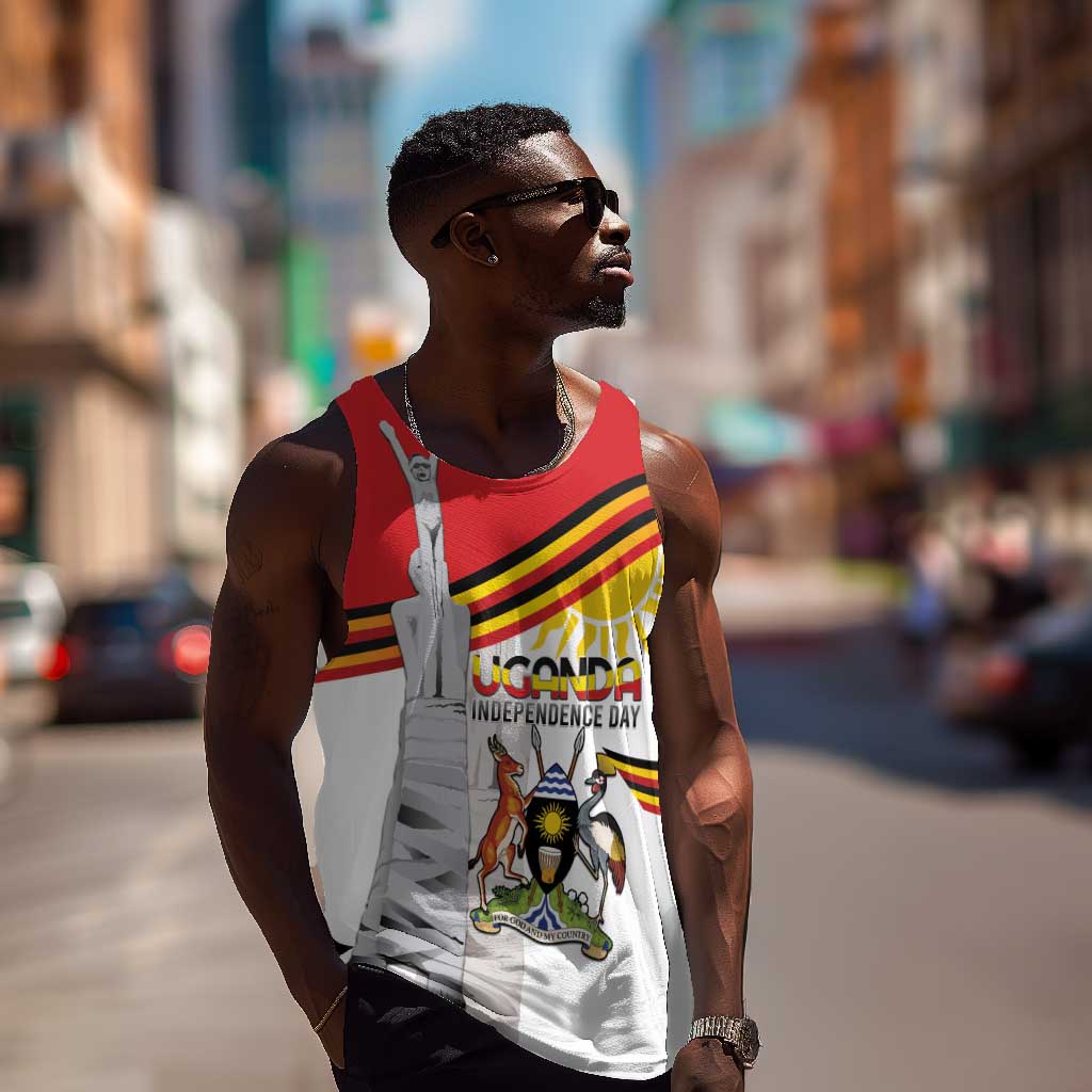 Uganda Independence Day Personalized Men Tank Top Independence Monument - African Pride