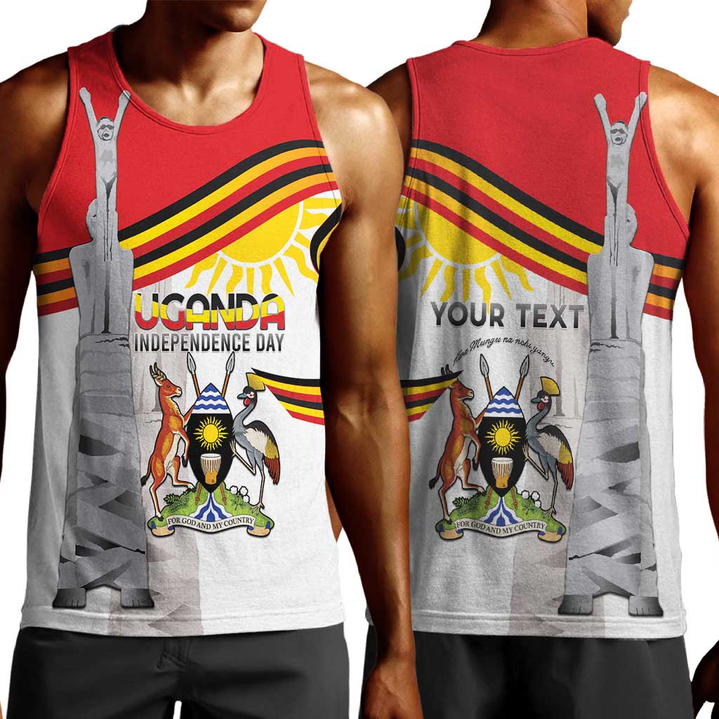 Uganda Independence Day Personalized Men Tank Top Independence Monument - African Pride