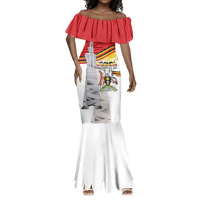 Uganda Independence Day Personalized Mermaid Dress Independence Monument - African Pride