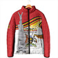 Personalized Uganda Independence Day Padded Jacket Independence Monument - Coat Of Arms