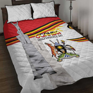 Uganda Independence Day Quilt Bed Set Independence Monument - African Pride
