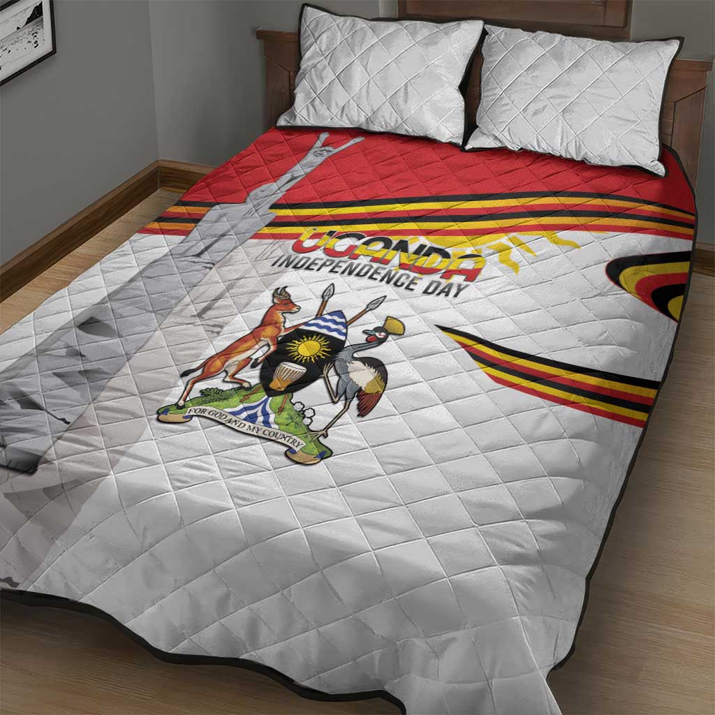 Uganda Independence Day Quilt Bed Set Independence Monument - African Pride