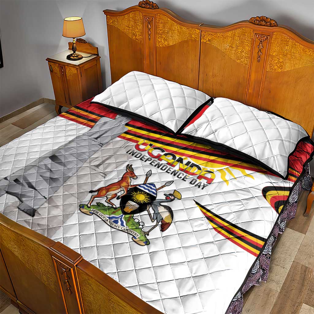 Uganda Independence Day Quilt Bed Set Independence Monument - African Pride