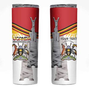 Uganda Independence Day Personalized Skinny Tumbler Independence Monument - African Pride