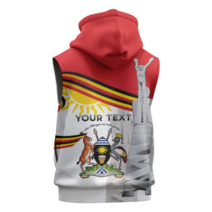 Uganda Independence Day Personalized Sleeveless Hoodie Independence Monument - African Pride
