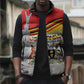 Personalized Uganda Independence Day Sleeveless Puffer Jacket Independence Monument - Coat Of Arms