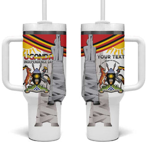 Uganda Independence Day Personalized Tumbler With Handle Independence Monument - African Pride
