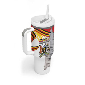 Uganda Independence Day Personalized Tumbler With Handle Independence Monument - African Pride