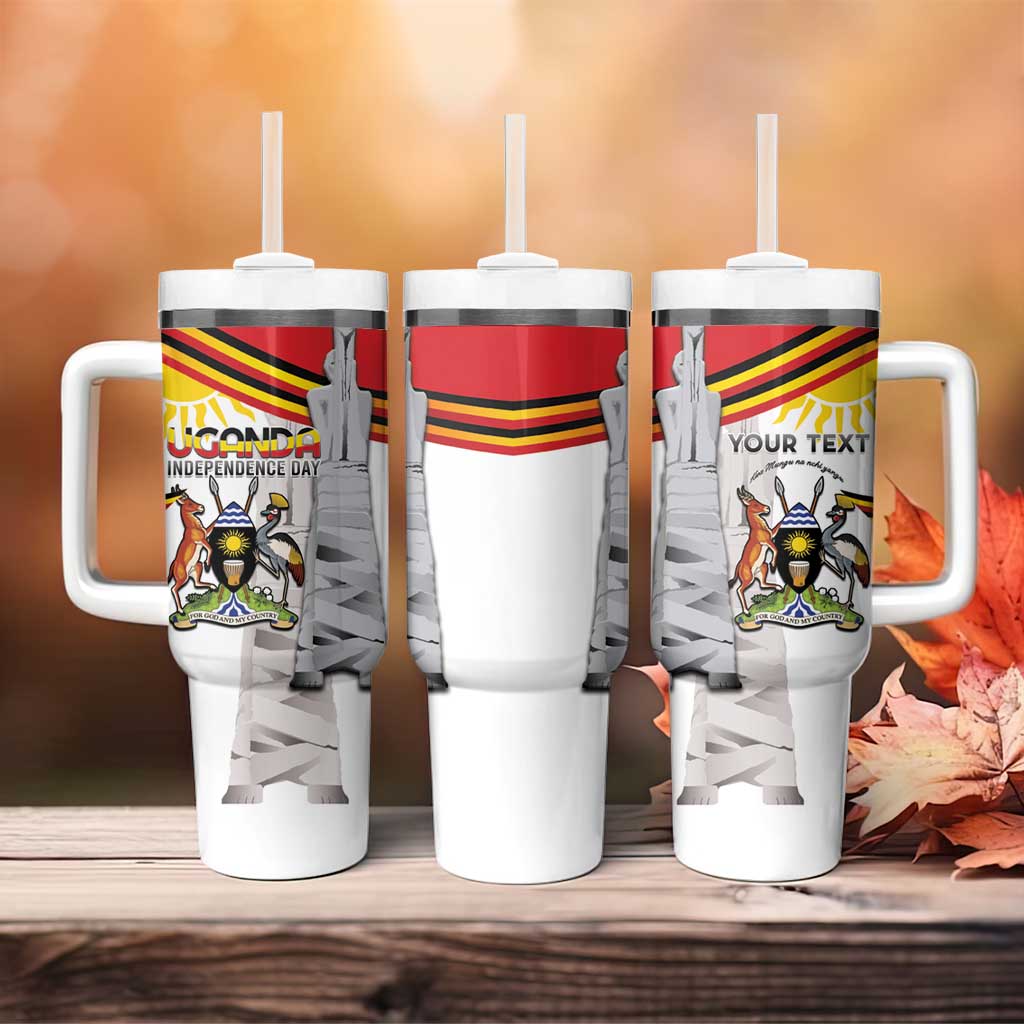 Uganda Independence Day Personalized Tumbler With Handle Independence Monument - African Pride