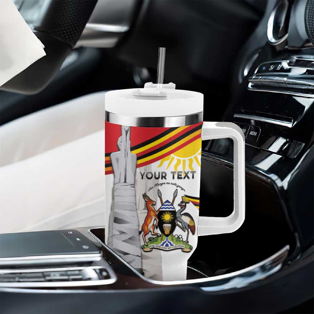 Uganda Independence Day Personalized Tumbler With Handle Independence Monument - African Pride