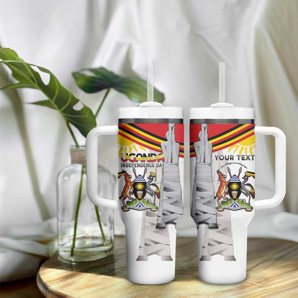 Uganda Independence Day Personalized Tumbler With Handle Independence Monument - African Pride