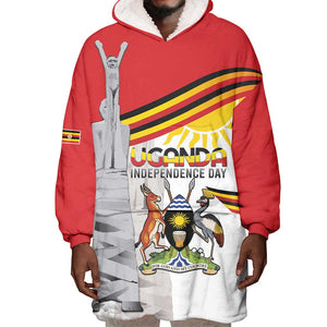 Uganda Independence Day Personalized Wearable Blanket Hoodie Independence Monument - African Pride