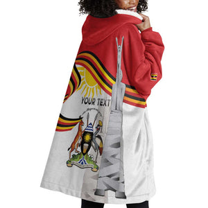 Uganda Independence Day Personalized Wearable Blanket Hoodie Independence Monument - African Pride