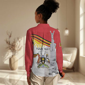 Uganda Independence Day Personalized Women Casual Shirt Independence Monument - African Pride
