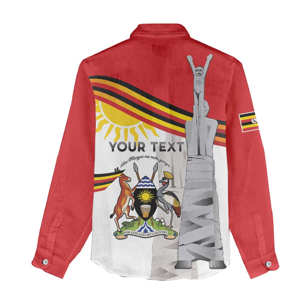 Uganda Independence Day Personalized Women Casual Shirt Independence Monument - African Pride