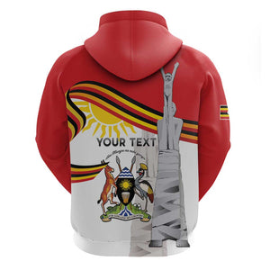Uganda Independence Day Personalized Zip Hoodie Independence Monument - African Pride