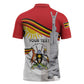 Personalized Uganda Independence Day Zipper Polo Shirt Independence Monument - Coat Of Arms