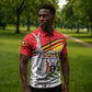 Personalized Uganda Independence Day Zipper Polo Shirt Independence Monument - Coat Of Arms