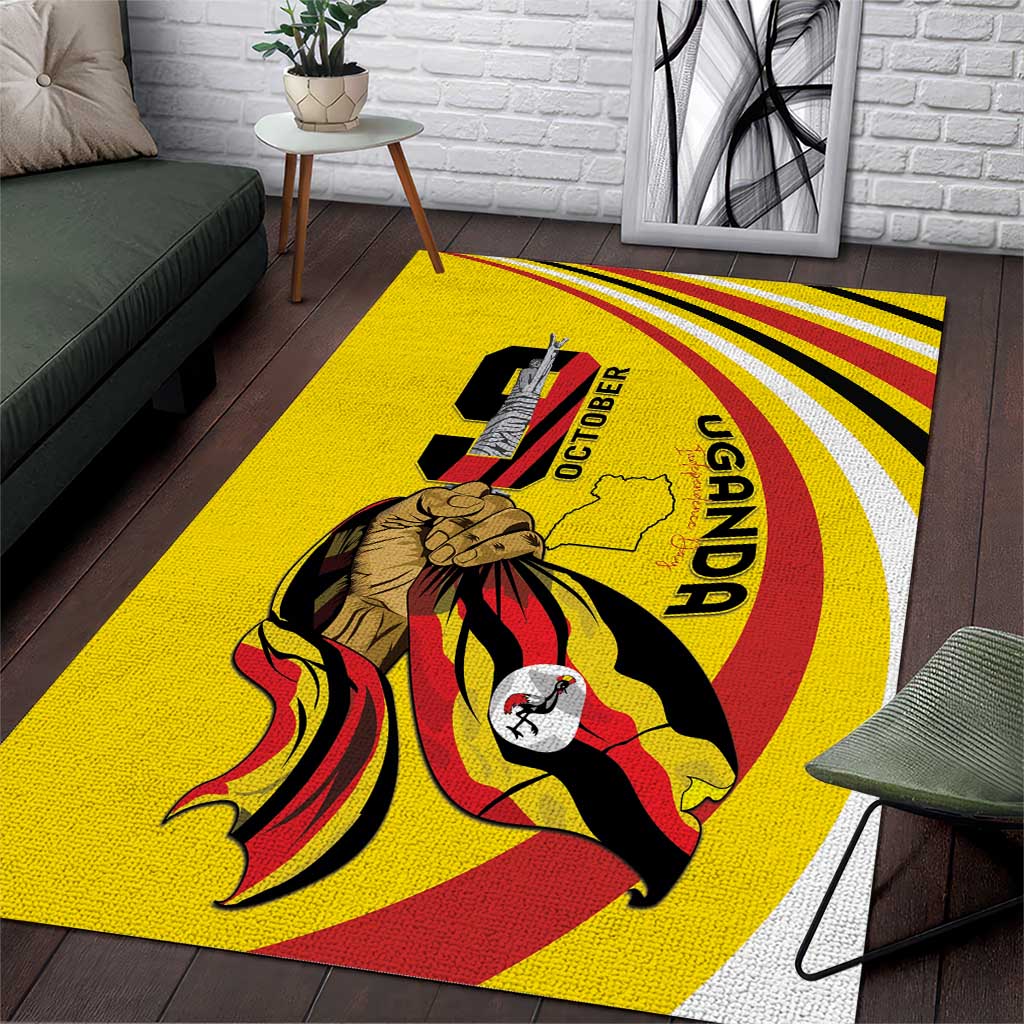 Jamhuri ya Uganda Area Rug Happy Independence Day - African Pride