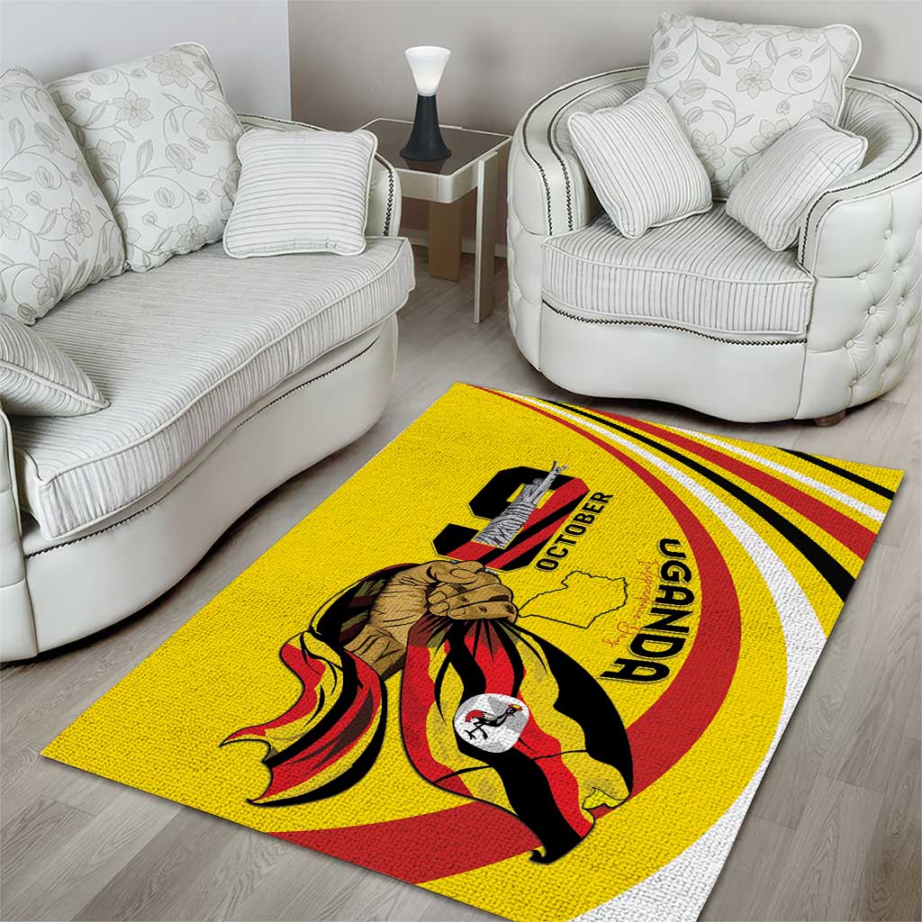 Jamhuri ya Uganda Area Rug Happy Independence Day - African Pride
