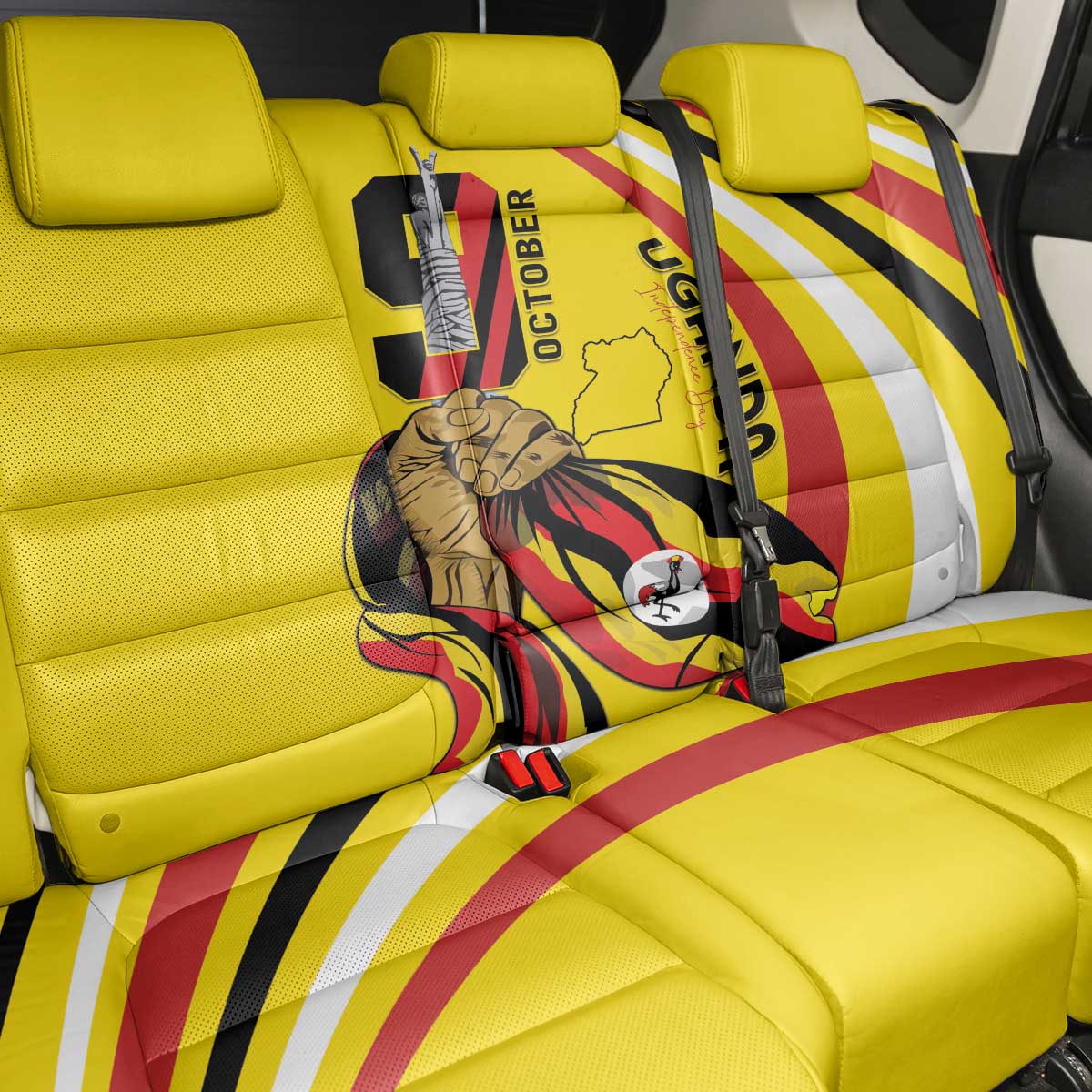 Jamhuri ya Uganda Back Car Seat Cover Happy Independence Day - African Pride