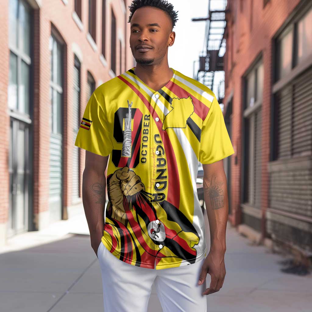 Jamhuri ya Uganda Baseball Jersey Happy Independence Day - African Pride