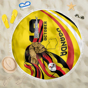 Jamhuri ya Uganda Beach Blanket Happy Independence Day - African Pride