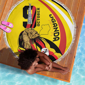 Jamhuri ya Uganda Beach Blanket Happy Independence Day - African Pride