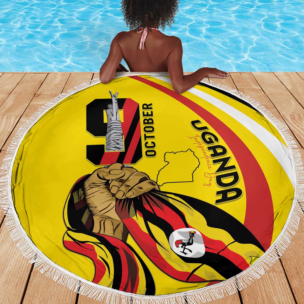 Jamhuri ya Uganda Beach Blanket Happy Independence Day - African Pride