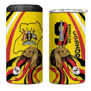 Jamhuri ya Uganda 4 in 1 Can Cooler Tumbler Happy Independence Day - African Pride