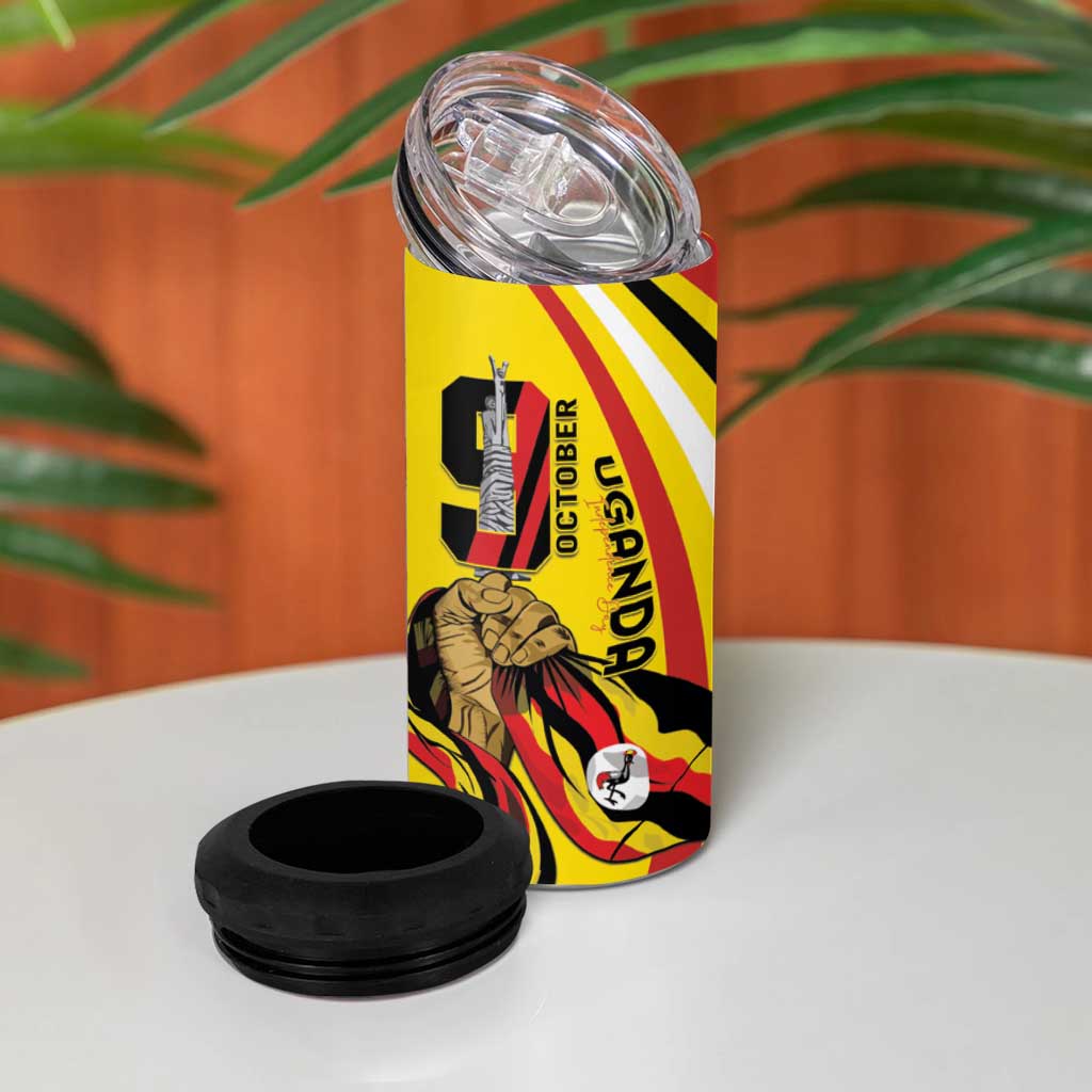 Jamhuri ya Uganda 4 in 1 Can Cooler Tumbler Happy Independence Day - African Pride