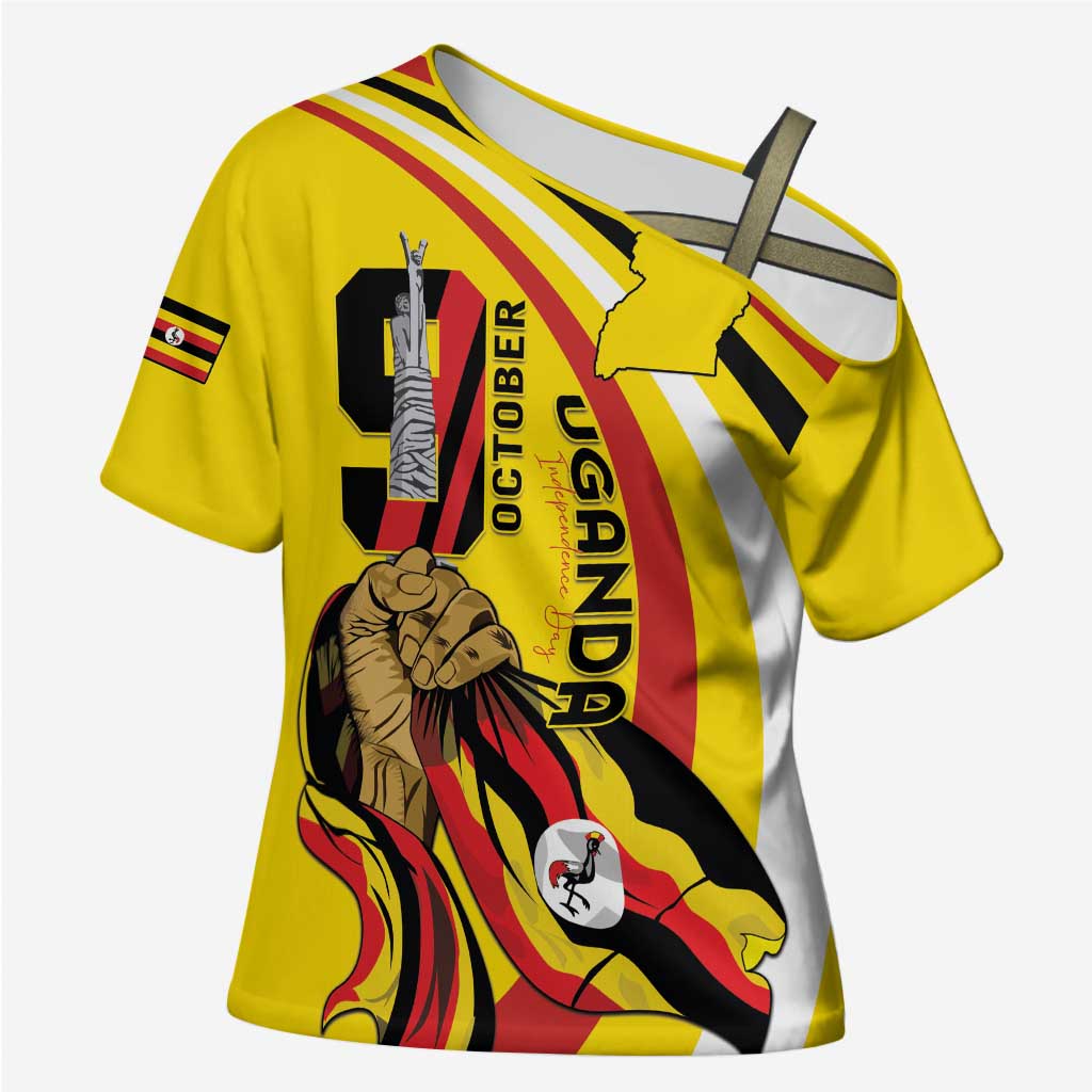 Uganda Cross Shoulder Shirt 63rd Anniversary Of Independence