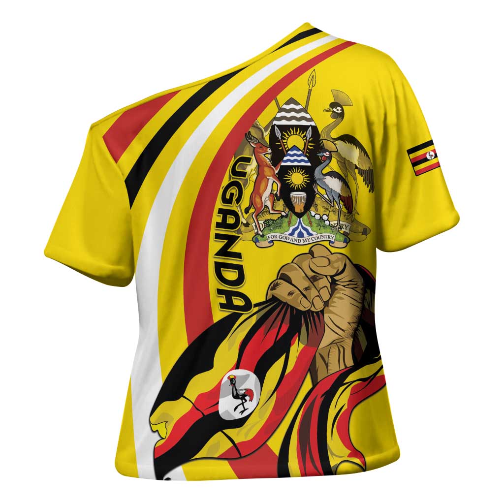 Uganda Cross Shoulder Shirt 63rd Anniversary Of Independence