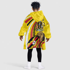 Jamhuri ya Uganda Kid Wearable Blanket Hoodie Happy Independence Day - African Pride