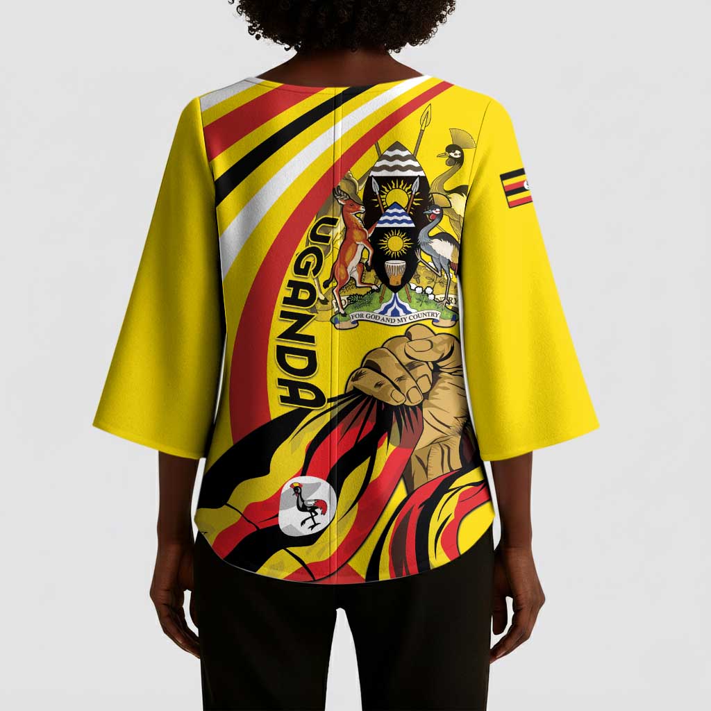 Uganda Kimono Sleeve Blouse 63rd Anniversary Of Independence