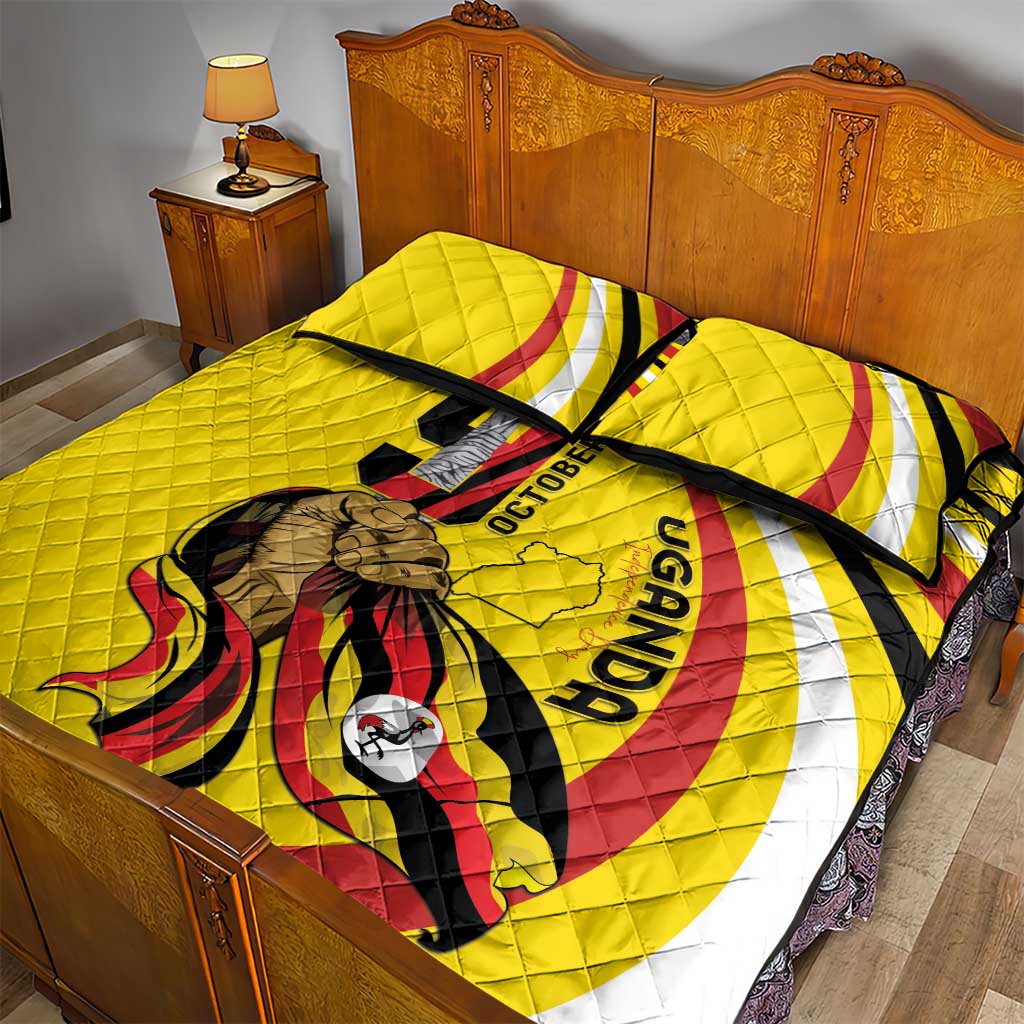 Jamhuri ya Uganda Quilt Bed Set Happy Independence Day - African Pride