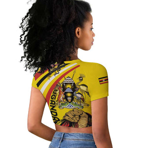 Jamhuri ya Uganda Raglan Cropped T shirt Happy Independence Day - African Pride