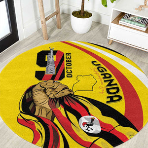 Jamhuri ya Uganda Round Carpet Happy Independence Day - African Pride