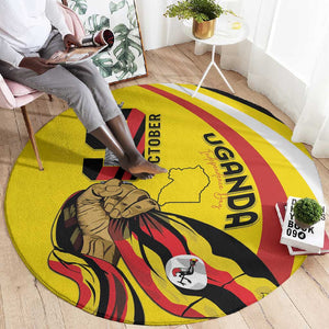 Jamhuri ya Uganda Round Carpet Happy Independence Day - African Pride