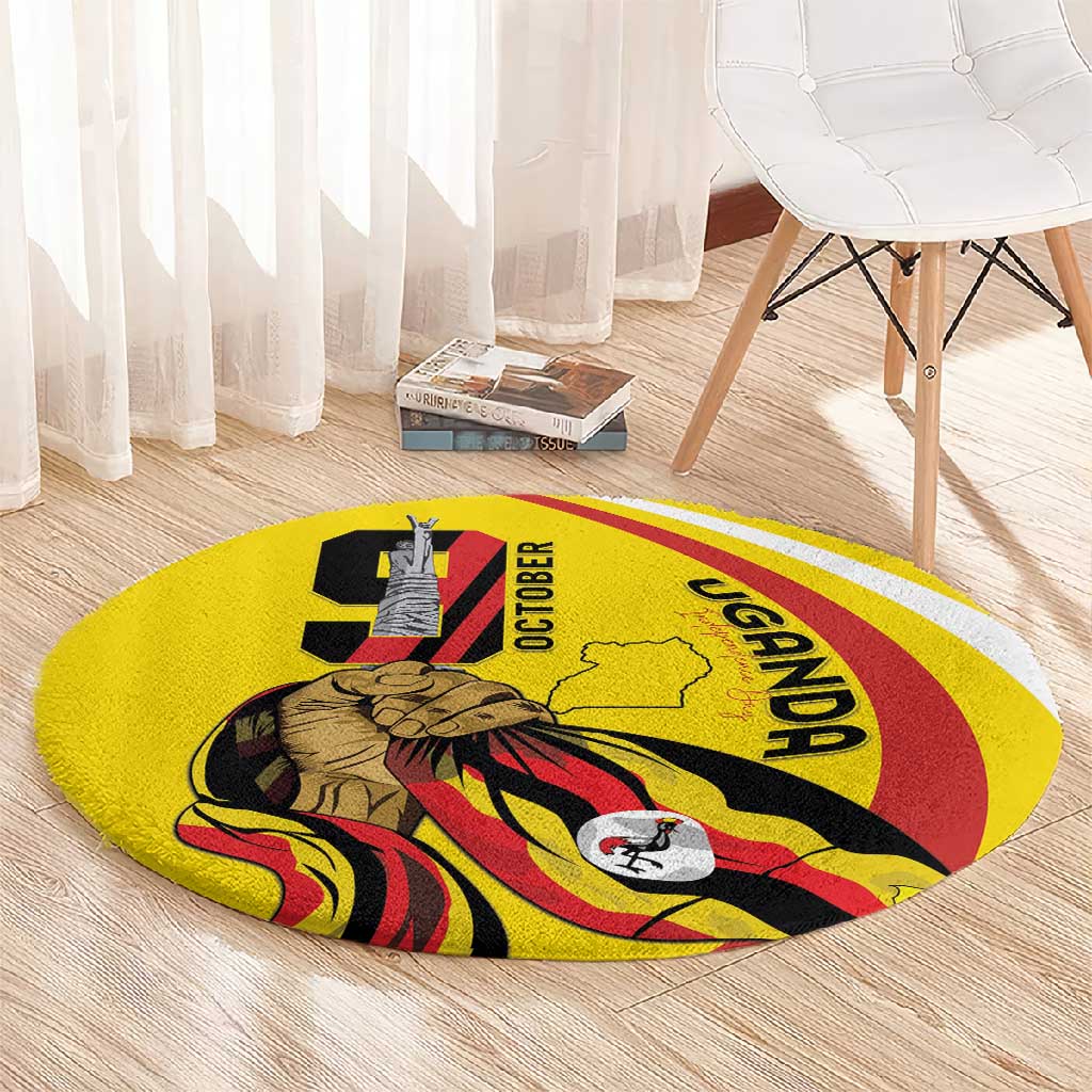 Jamhuri ya Uganda Round Carpet Happy Independence Day - African Pride