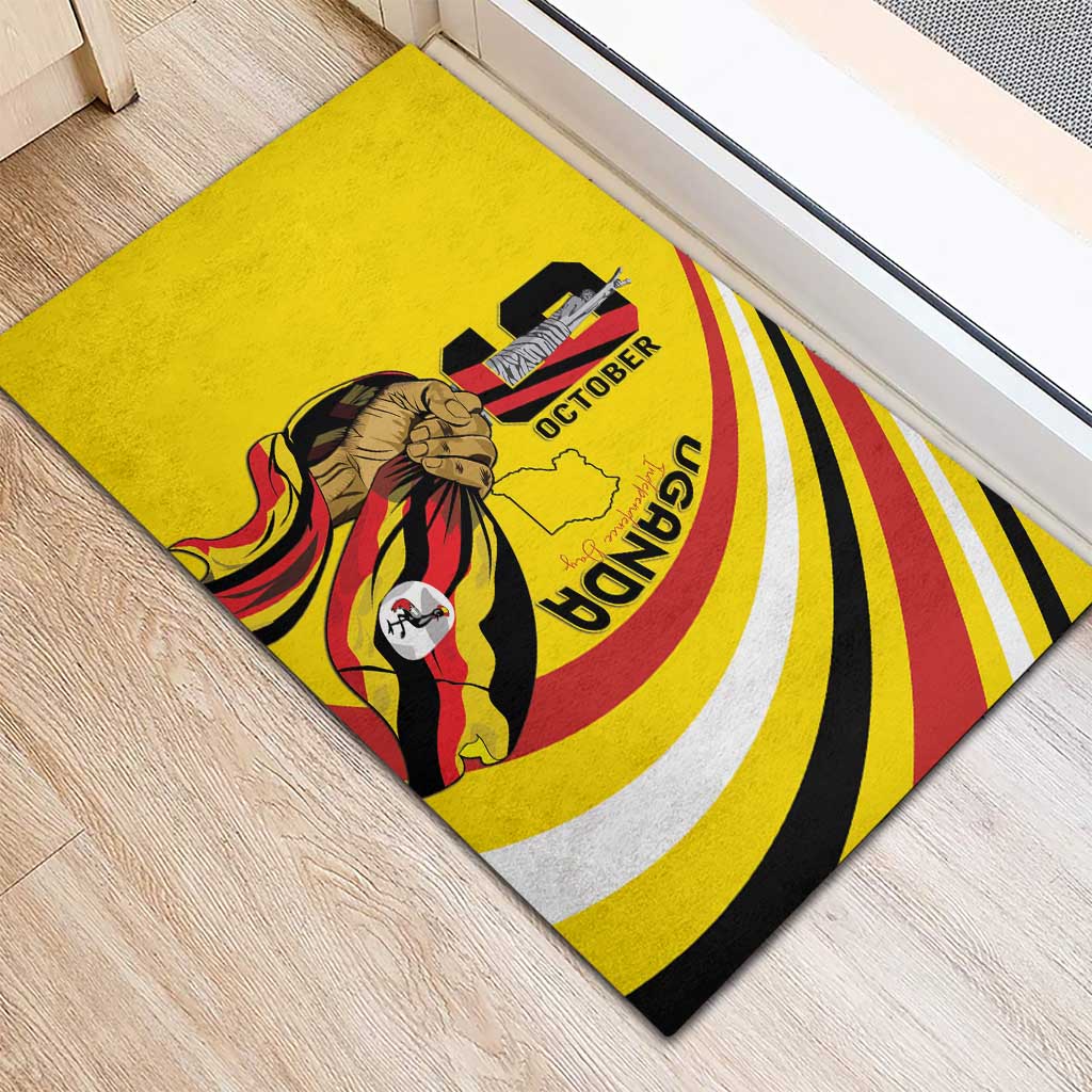 Jamhuri ya Uganda Rubber Doormat Happy Independence Day - African Pride