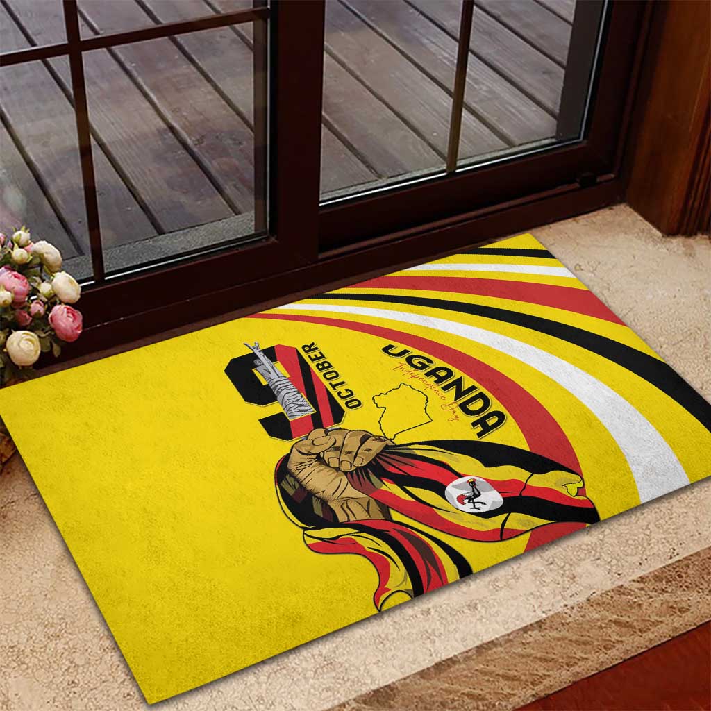 Jamhuri ya Uganda Rubber Doormat Happy Independence Day - African Pride