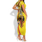 Jamhuri ya Uganda Short Sleeve Bodycon Dress Happy Independence Day - African Pride