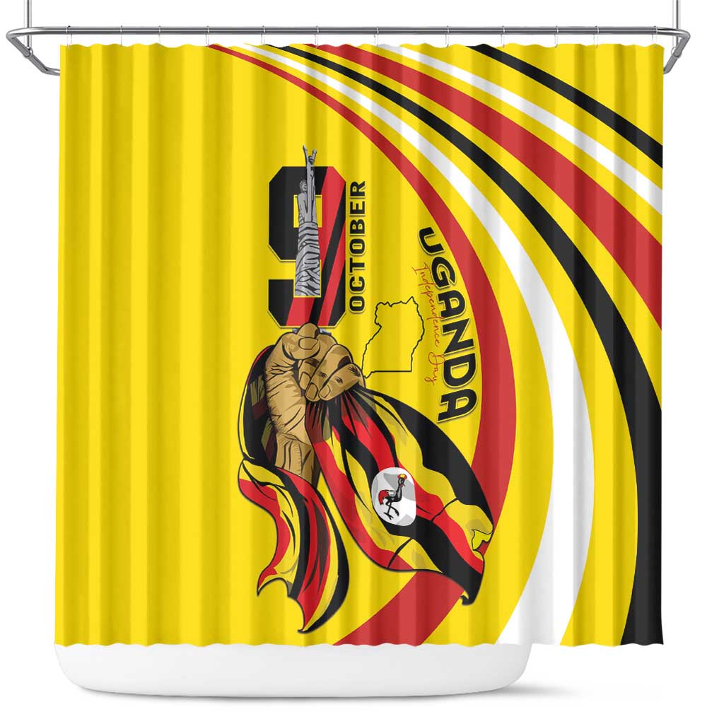 Jamhuri ya Uganda Shower Curtain Happy Independence Day - African Pride